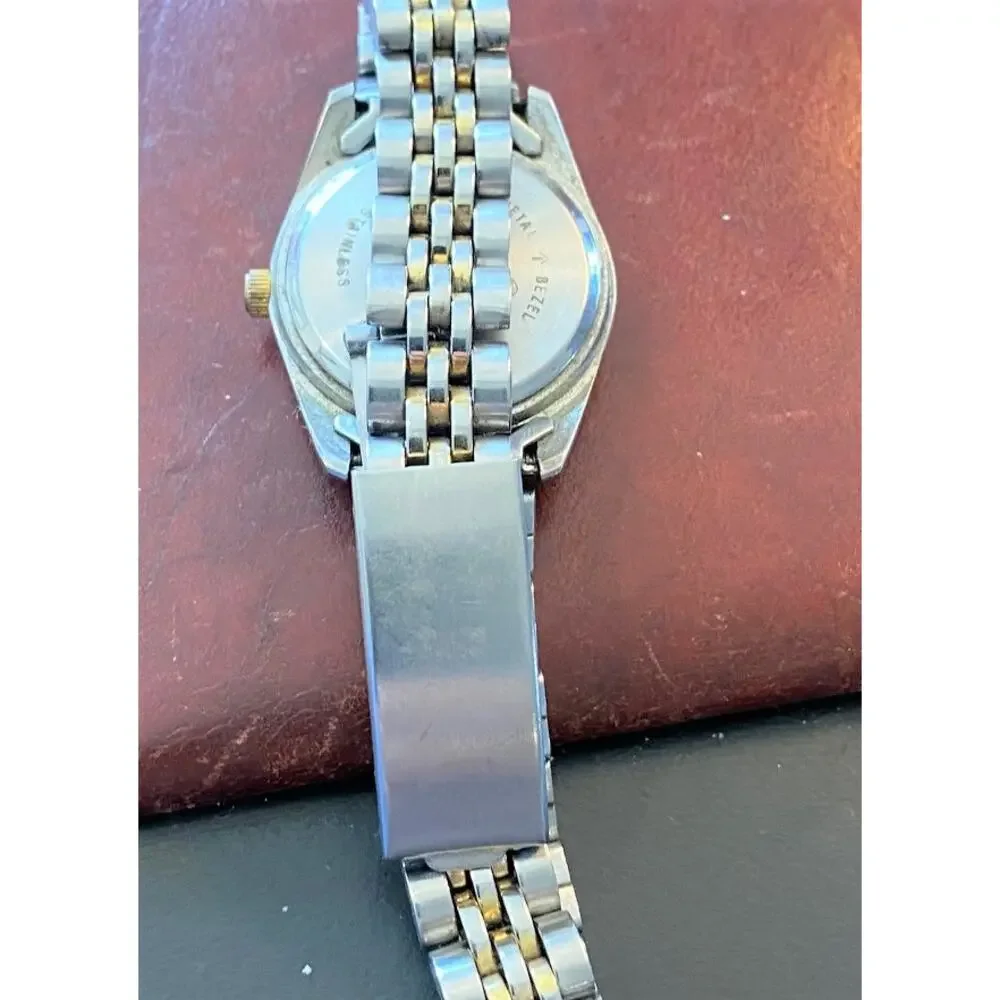 Women's Milan Watch, Silver Tone with Gold Tone Accents, Link Band